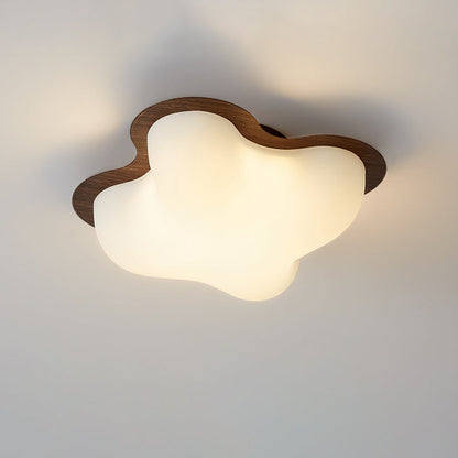 Contemporary Nordic Iron & PE Round And Diamond LED Semi-Flush Mount Ceiling Light For Hallway And Entryway