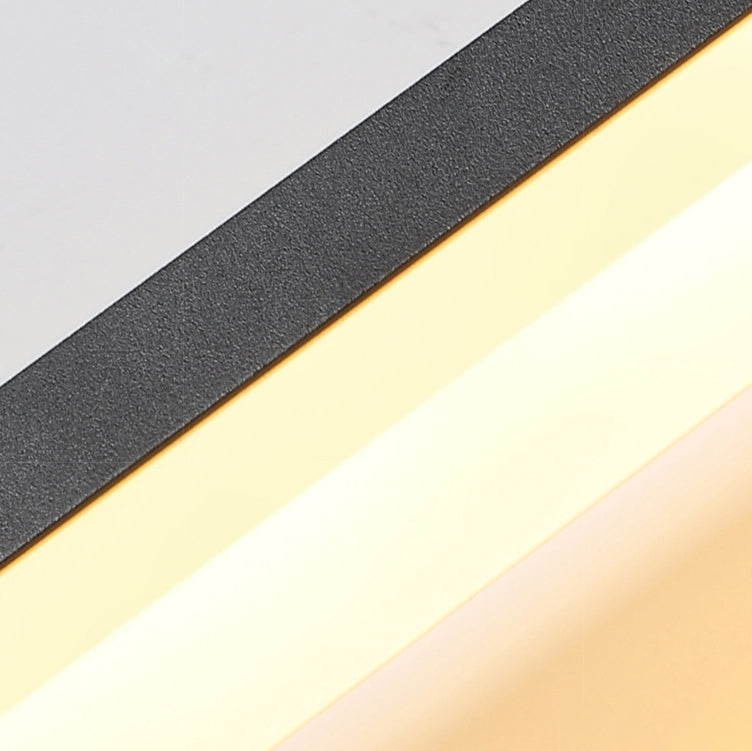 Modern Minimalist Iron & Acrylic Rectangular LED Wall Sconce Lamp For Bedroom And Living Room