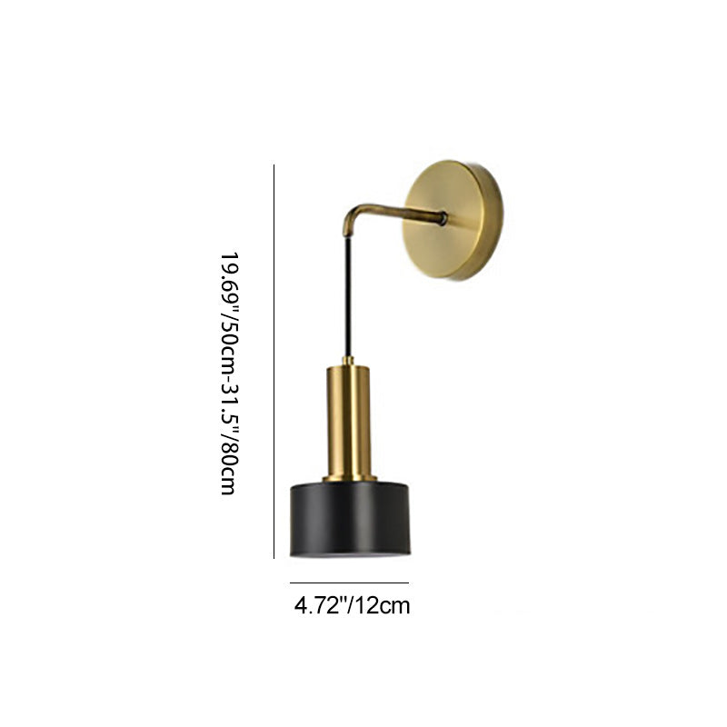 Contemporary Nordic Iron Round 1-Light Wall Sconce Lamp For Bedroom And Living Room
