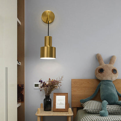 Contemporary Nordic Iron Round 1-Light Wall Sconce Lamp For Bedroom And Living Room