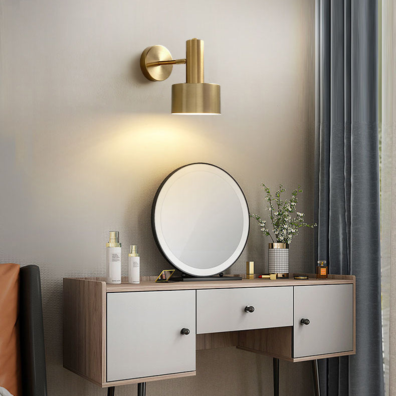 Contemporary Nordic Iron Round 1-Light Wall Sconce Lamp For Bedroom And Living Room