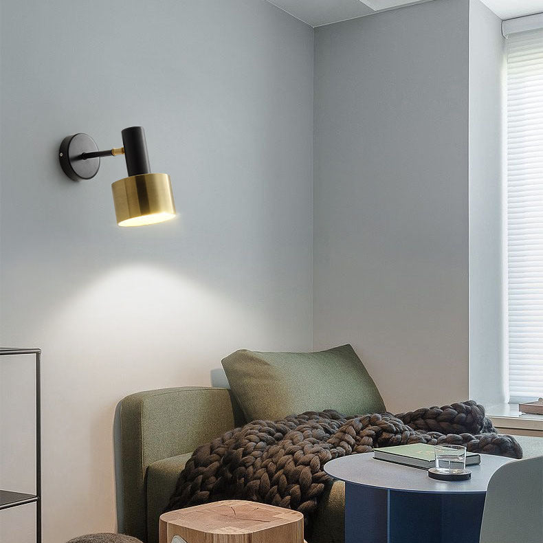 Contemporary Nordic Iron Round 1-Light Wall Sconce Lamp For Bedroom And Living Room