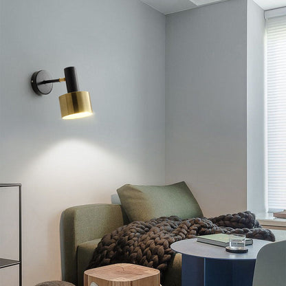 Contemporary Nordic Iron Round 1-Light Wall Sconce Lamp For Bedroom And Living Room