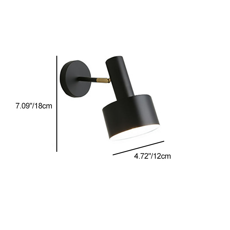 Contemporary Nordic Iron Round 1-Light Wall Sconce Lamp For Bedroom And Living Room