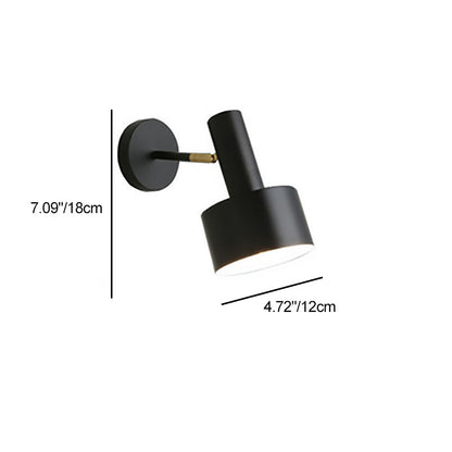 Contemporary Nordic Iron Round 1-Light Wall Sconce Lamp For Bedroom And Living Room