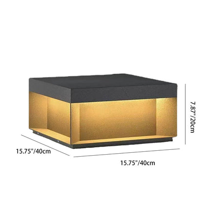 Modern Minimalist Stainless Steel Square LED Outdoor Light With Solar & Waterproof Features For Garden, Patio, Gate