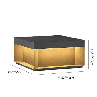 Modern Minimalist Stainless Steel Square LED Outdoor Light With Solar & Waterproof Features For Garden, Patio, Gate