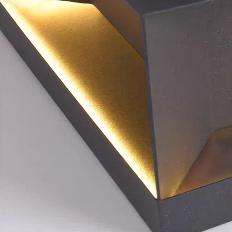 Modern Minimalist Stainless Steel Square LED Outdoor Light With Solar & Waterproof Features For Garden, Patio, Gate