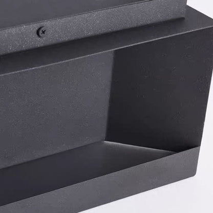 Modern Minimalist Stainless Steel Square LED Outdoor Light With Solar & Waterproof Features For Garden, Patio, Gate