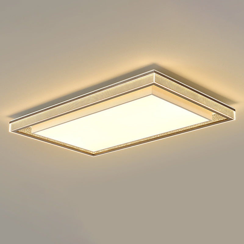 مصباح سقف LED هندسي من الأكريليك مصنوع من الحديد والألومنيوم بتصميم عصري بسيط لغرفة النوم وغرفة المعيشة