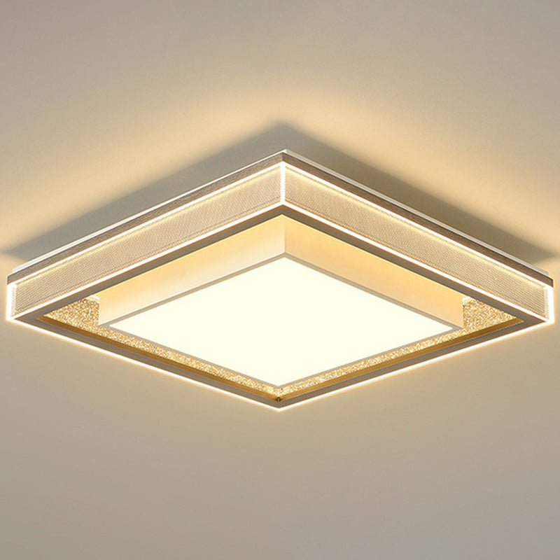مصباح سقف LED هندسي من الأكريليك مصنوع من الحديد والألومنيوم بتصميم عصري بسيط لغرفة النوم وغرفة المعيشة
