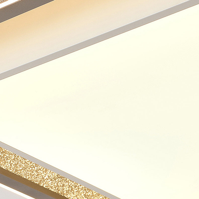 مصباح سقف LED هندسي من الأكريليك مصنوع من الحديد والألومنيوم بتصميم عصري بسيط لغرفة النوم وغرفة المعيشة