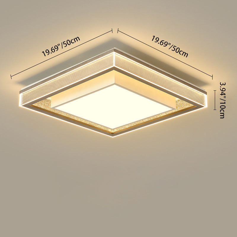 مصباح سقف LED هندسي من الأكريليك مصنوع من الحديد والألومنيوم بتصميم عصري بسيط لغرفة النوم وغرفة المعيشة