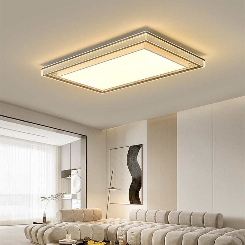 مصباح سقف LED هندسي من الأكريليك مصنوع من الحديد والألومنيوم بتصميم عصري بسيط لغرفة النوم وغرفة المعيشة