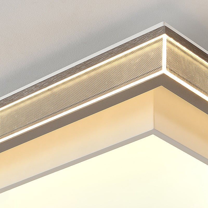مصباح سقف LED هندسي من الأكريليك مصنوع من الحديد والألومنيوم بتصميم عصري بسيط لغرفة النوم وغرفة المعيشة