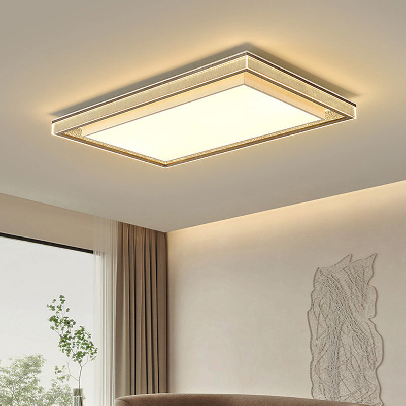 مصباح سقف LED هندسي من الأكريليك مصنوع من الحديد والألومنيوم بتصميم عصري بسيط لغرفة النوم وغرفة المعيشة