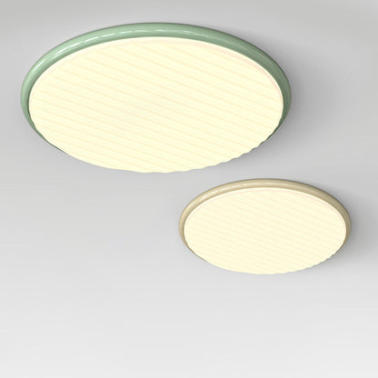 Contemporary Nordic Iron Acrylic Round LED Flush Mount Ceiling Light For Bedroom And Living Room