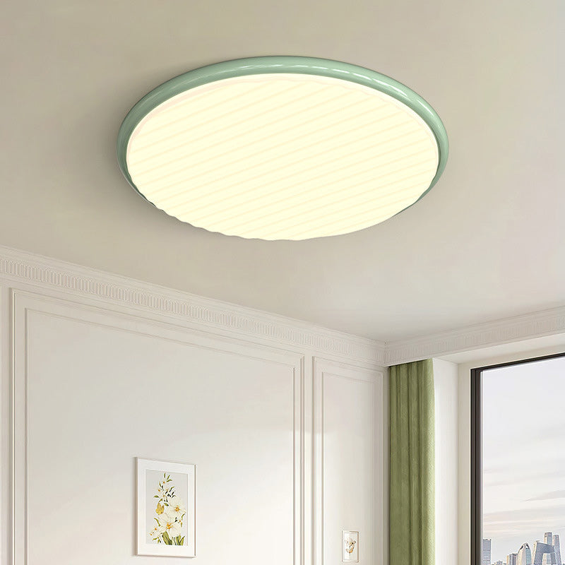 Contemporary Nordic Iron Acrylic Round LED Flush Mount Ceiling Light For Bedroom And Living Room