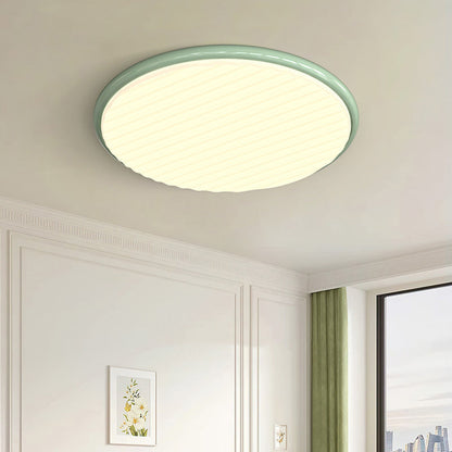 Contemporary Nordic Iron Acrylic Round LED Flush Mount Ceiling Light For Bedroom And Living Room