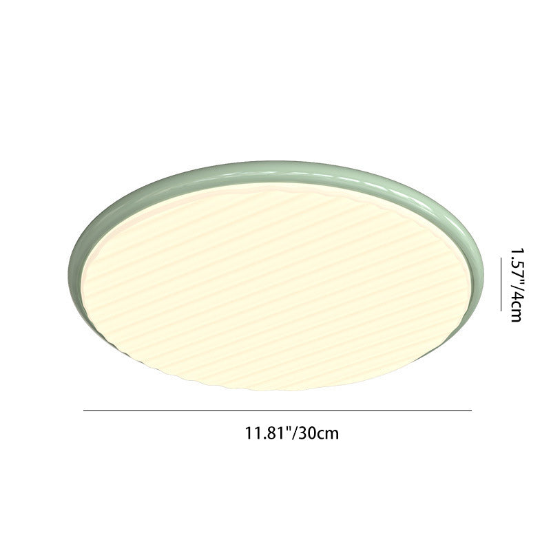 Contemporary Nordic Iron Acrylic Round LED Flush Mount Ceiling Light For Bedroom And Living Room