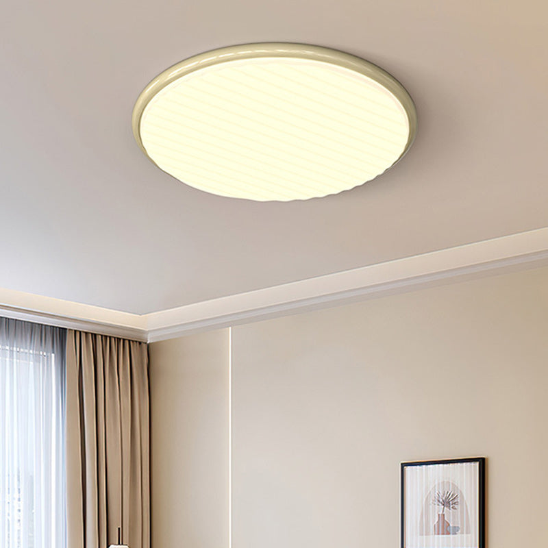 Contemporary Nordic Iron Acrylic Round LED Flush Mount Ceiling Light For Bedroom And Living Room