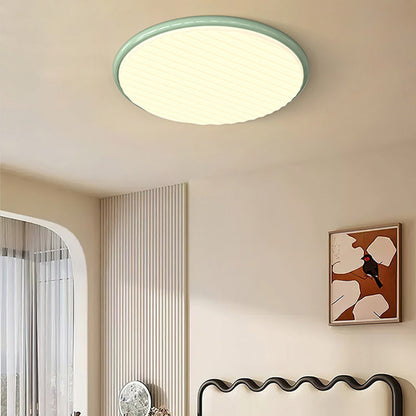 Contemporary Nordic Iron Acrylic Round LED Flush Mount Ceiling Light For Bedroom And Living Room