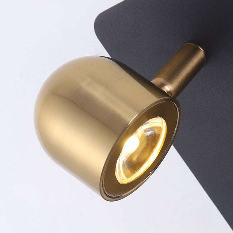 Contemporary Nordic Iron & Aluminum Round Rectangular LED Wall Sconce Lamp For Bedroom & Living Room