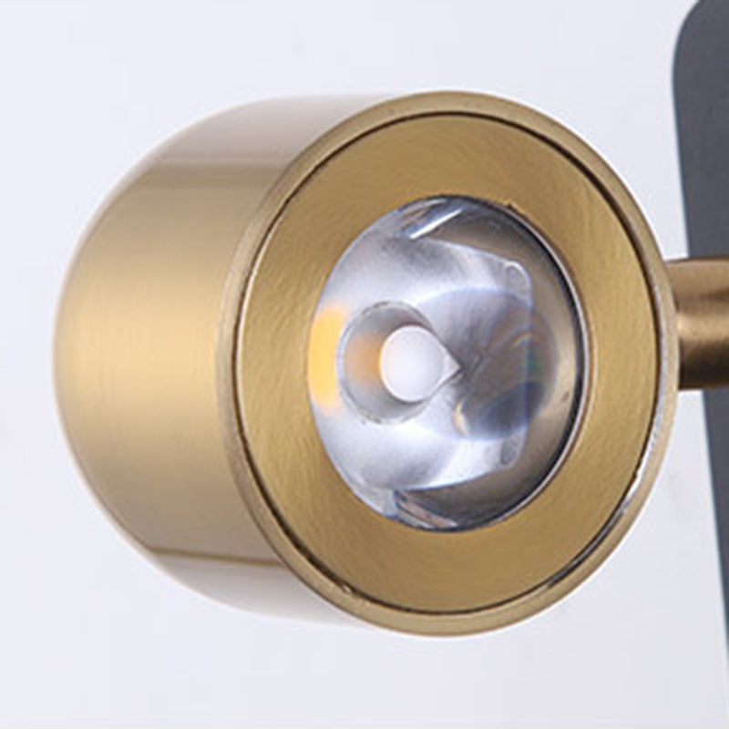 Contemporary Nordic Iron & Aluminum Round Rectangular LED Wall Sconce Lamp For Bedroom & Living Room