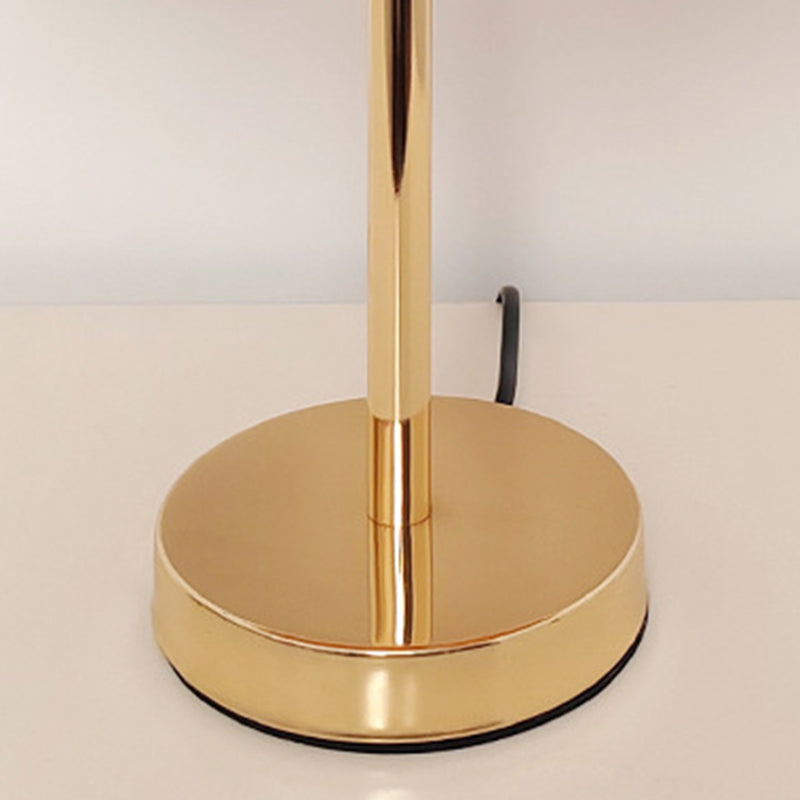 Modern Art Deco Metal & PVC Rose-Shaped 1-Light Table Lamp For Bedroom & Living Room