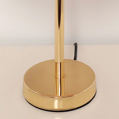 Modern Art Deco Metal & PVC Rose-Shaped 1-Light Table Lamp For Bedroom & Living Room