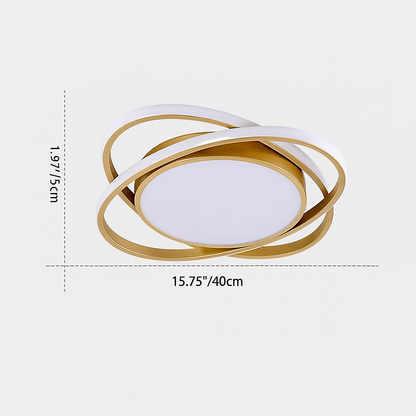 Modern Minimalist Iron Acrylic Round LED Flush Mount Ceiling Light For Bedroom & Living Room