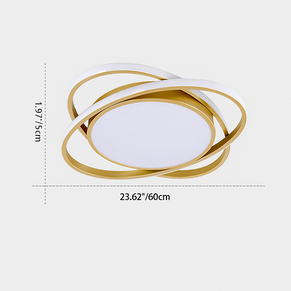 Modern Minimalist Iron Acrylic Round LED Flush Mount Ceiling Light For Bedroom & Living Room