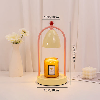 Modern Art Deco Iron Round 1-Light Melting Wax Table Lamp With Timer & Dimming For Bedroom & Living Room