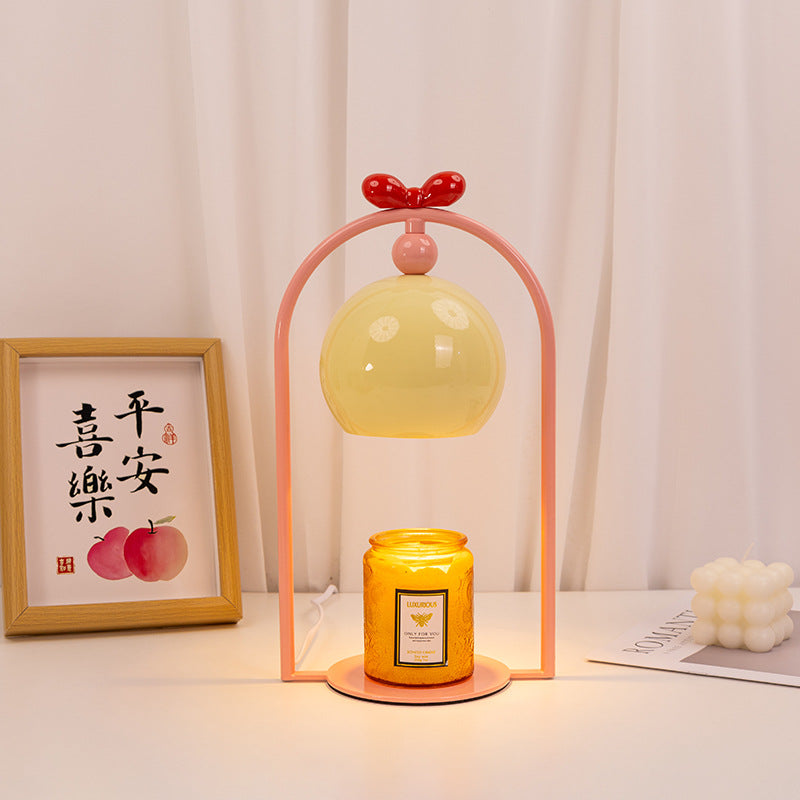 Modern Art Deco Iron Round 1-Light Melting Wax Table Lamp With Timer & Dimming For Bedroom & Living Room