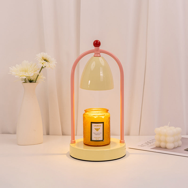 Modern Art Deco Iron Round 1-Light Melting Wax Table Lamp With Timer & Dimming For Bedroom & Living Room