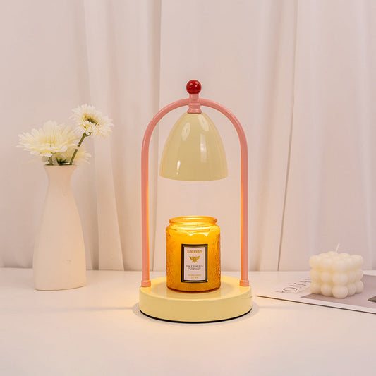 Modern Art Deco Iron Round 1-Light Melting Wax Table Lamp With Timer & Dimming For Bedroom & Living Room