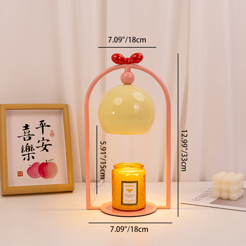 Modern Art Deco Iron Round 1-Light Melting Wax Table Lamp With Timer & Dimming For Bedroom & Living Room