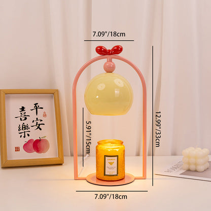 Modern Art Deco Iron Round 1-Light Melting Wax Table Lamp With Timer & Dimming For Bedroom & Living Room