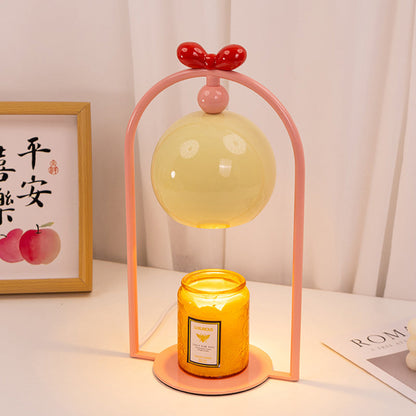 Modern Art Deco Iron Round 1-Light Melting Wax Table Lamp With Timer & Dimming For Bedroom & Living Room