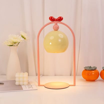 Modern Art Deco Iron Round 1-Light Melting Wax Table Lamp With Timer & Dimming For Bedroom & Living Room