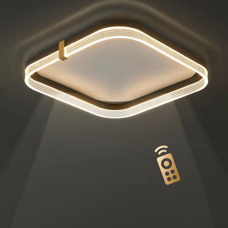 مصباح سقف LED هندسي فاخر من الألومنيوم والأكريليك بتصميم عصري لغرفة النوم وغرفة المعيشة
