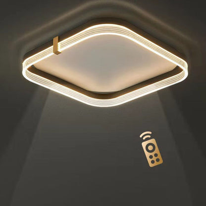 مصباح سقف LED هندسي فاخر من الألومنيوم والأكريليك بتصميم عصري لغرفة النوم وغرفة المعيشة