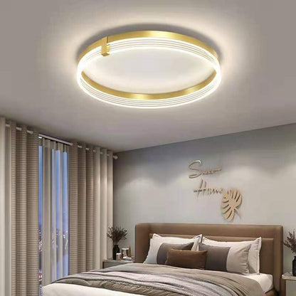 مصباح سقف LED هندسي فاخر من الألومنيوم والأكريليك بتصميم عصري لغرفة النوم وغرفة المعيشة