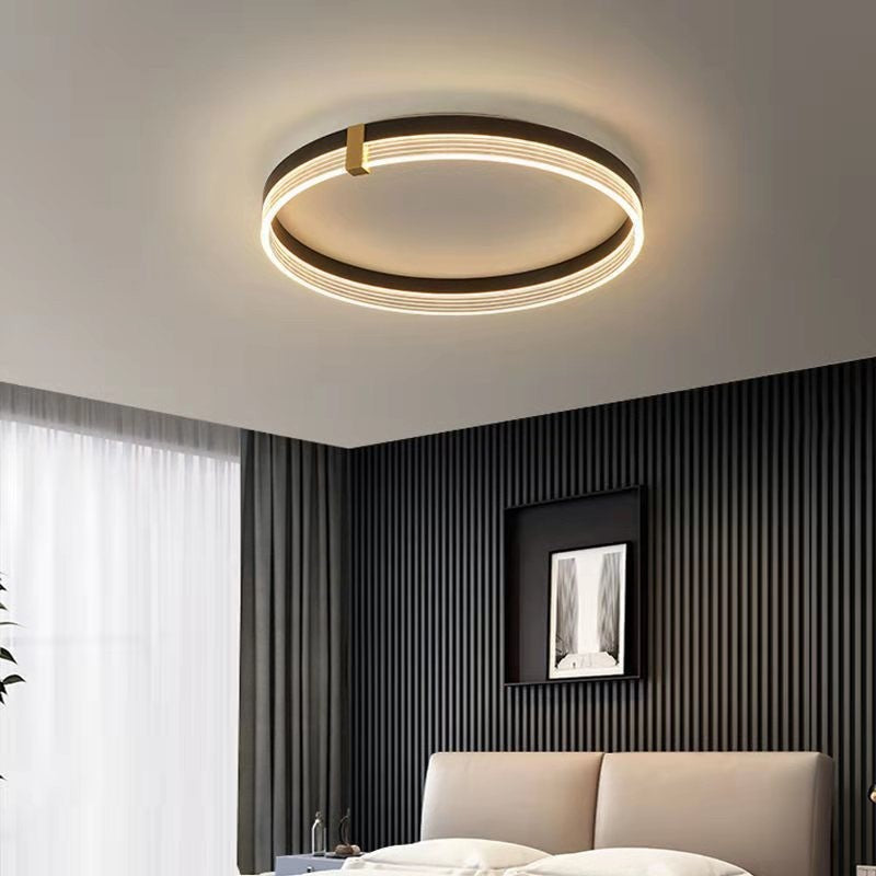 مصباح سقف LED هندسي فاخر من الألومنيوم والأكريليك بتصميم عصري لغرفة النوم وغرفة المعيشة