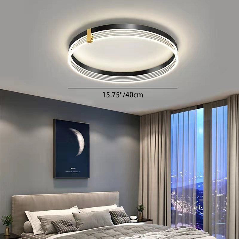 مصباح سقف LED هندسي فاخر من الألومنيوم والأكريليك بتصميم عصري لغرفة النوم وغرفة المعيشة