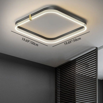 مصباح سقف LED هندسي فاخر من الألومنيوم والأكريليك بتصميم عصري لغرفة النوم وغرفة المعيشة