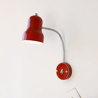 Contemporary Nordic Iron Trumpet-Shaped Round 1-Light Wall Sconce Lamp For Bedroom & Living Room