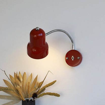 Contemporary Nordic Iron Trumpet-Shaped Round 1-Light Wall Sconce Lamp For Bedroom & Living Room