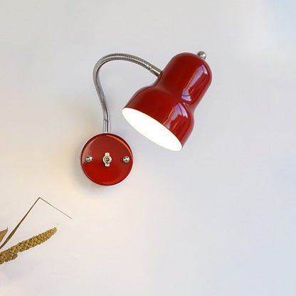 Contemporary Nordic Iron Trumpet-Shaped Round 1-Light Wall Sconce Lamp For Bedroom & Living Room