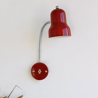 Contemporary Nordic Iron Trumpet-Shaped Round 1-Light Wall Sconce Lamp For Bedroom & Living Room